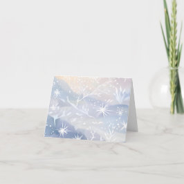 Mattiertes Fenster | Schöne Winterlandschaft mit S Feiertagskarte