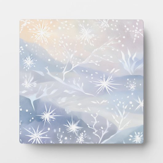 Mattiertes Fenster | Schöne Winterlandschaft mit S Fotoplatte (Vorderseite)