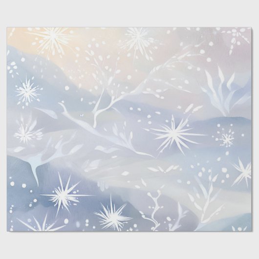 Mattiertes Fenster | Schöne Winterlandschaft mit S Geschenkpapier (Flach)