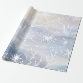 Mattiertes Fenster | Schöne Winterlandschaft mit S Geschenkpapier