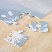 Mattiertes Fenster | Schöne Winterlandschaft mit S Puzzle (Seite)