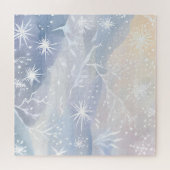 Mattiertes Fenster | Schöne Winterlandschaft mit S Puzzle (Horizontal)