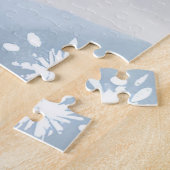 Mattiertes Fenster | Schöne Winterlandschaft mit S Puzzle (Seite)