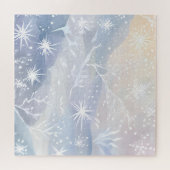 Mattiertes Fenster | Schöne Winterlandschaft mit S Puzzle (Horizontal)