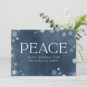 Mattiertes friedenserhaltendes Foto Feiertagskarte (Stehend Vorderseite)