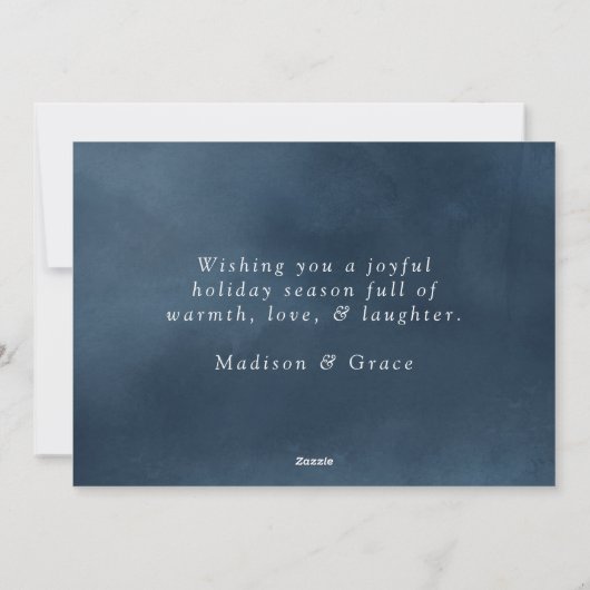 Mattiertes friedenserhaltendes Foto Feiertagskarte (Rückseite)