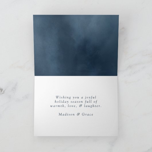 Mattiertes friedenserhaltendes Foto Feiertagskarte (Innenseite)