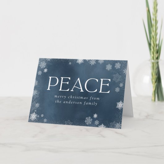 Mattiertes friedenserhaltendes Foto Feiertagskarte (Vorderseite)