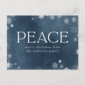 Mattiertes friedenserhaltendes Foto Feiertagspostkarte (Vorderseite)