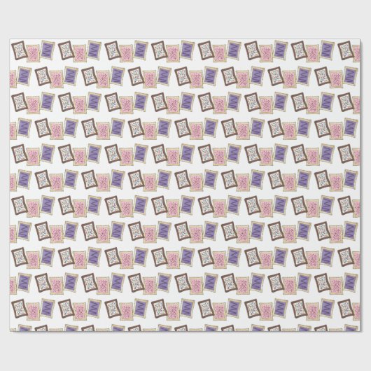 Mattiertes Frühstück Toaster Pastry Junk Food Fein Geschenkpapier (Flach)