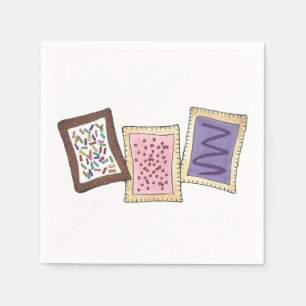 Mattiertes Frühstück Toaster Pastry Junk Food Fein Serviette
