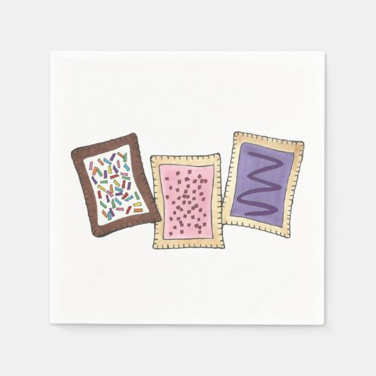 Mattiertes Frühstück Toaster Pastry Junk Food Fein Serviette (Vorderseite)