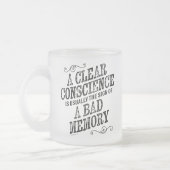 Mattiertes Gewissen Glascoffee Tasse (Links)