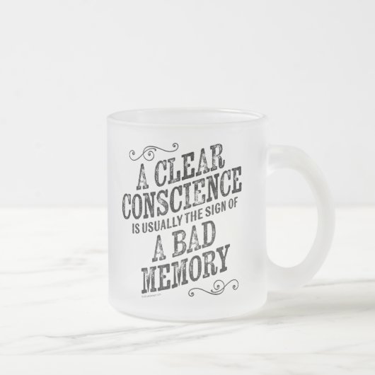 Mattiertes Gewissen Glascoffee Tasse (Rechts)