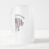 Mattiertes Gl Mattglas Bierglas (Vorderseite Links)