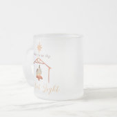 Mattiertes Glas 10 oz Weihnachtskaffee Tasse (Vorderseite Links)