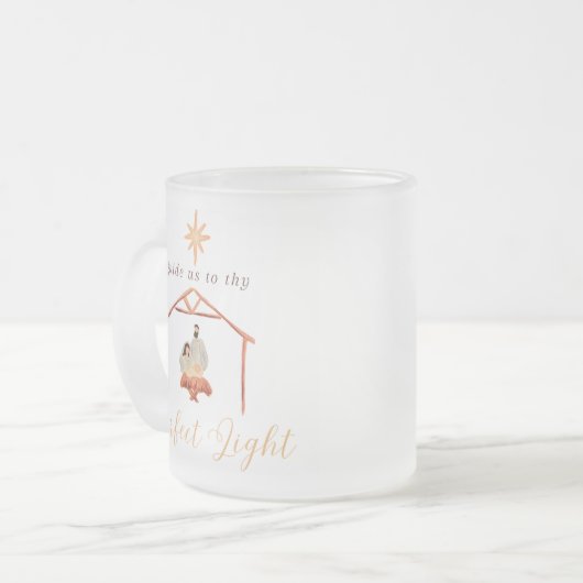 Mattiertes Glas 10 oz Weihnachtskaffee Tasse (Vorderseite Links)