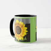 Mattiertes Glas Große Sonnenblume Tasse (Vorderseite Links)