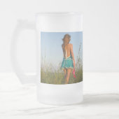 Mattiertes Glas Mattglas Bierglas (Links)