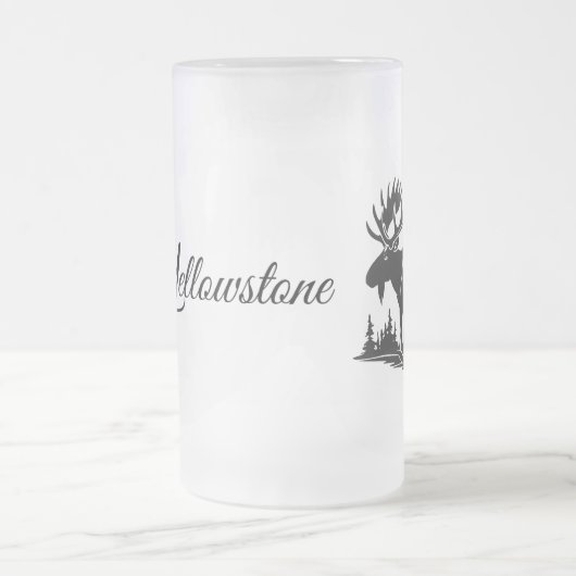 Mattiertes Glas Tasse-Gelbstein Elbe Mattglas Bierglas (Mittel)