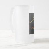 mattiertes  Glasbier-Tasse Mattglas Bierglas (Vorderseite Links)