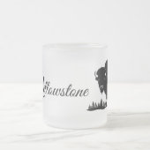 Mattiertes Glass Tasse-Yellowstone Buffalo Mattglastasse (Mittel)