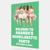 Mattiertes Grüne Akryllische Bachelorette Begrüßun Acrylschild (Winkel)