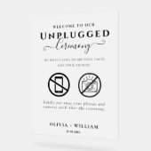 Mattiertes Hochzeitssymbol Acrylschild (Winkel)