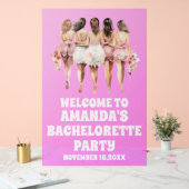 Mattiertes Lila Bachelorette Begrüßungszeichen Acrylschild (Hochzeit)