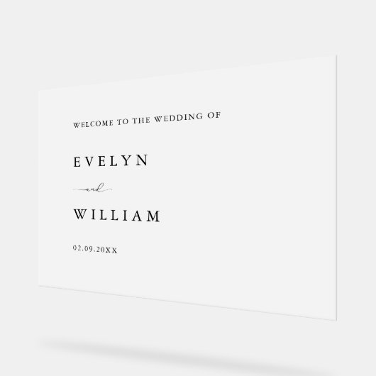 Mattiertes modernes Elegantes Willkommen beim Hoch Acrylschild (Winkel)