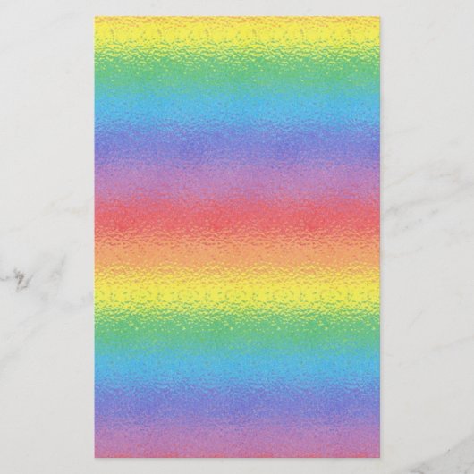 Mattiertes Regenbogen-Briefpapier Briefpapier (Vorderseite)