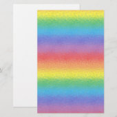 Mattiertes Regenbogen-Briefpapier Briefpapier (Vorne/Hinten)