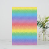 Mattiertes Regenbogen-Briefpapier Briefpapier (Stehend Vorderseite)