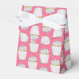 Mattiertes Rosa Herz Cupcake Sprinkles Dessert Lie Geschenkschachtel