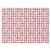 Mattiertes rosa Herzkraut Liebe Valentinstag Tischdecke (Vorderseite (Horizontal))