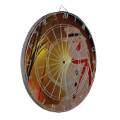 Mattiertes Schneemann-Ornament Dartscheibe (Vorderseite Links)