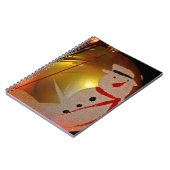 Mattiertes Schneemann-Ornament Notizblock (Linke Seite)