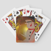 Mattiertes Schneemann-Ornament Spielkarten (Rückseite)