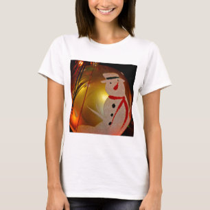 Mattiertes Schneemann-Ornament T-Shirt