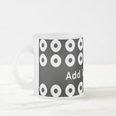 Mattiertes Schwarz-Weiß-Ringe-Glas Mattglastasse (Links)