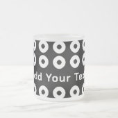 Mattiertes Schwarz-Weiß-Ringe-Glas Mattglastasse (Mittel)