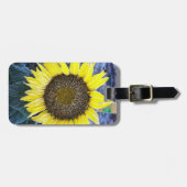 Mattiertes Sonnenblumenfoto Gepäckanhänger (Vorderseite horizontal)