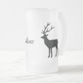 Mattiertes Tasse-Yellowstone-Hirsch Mattglas Bierglas (VorderseiteRechts)