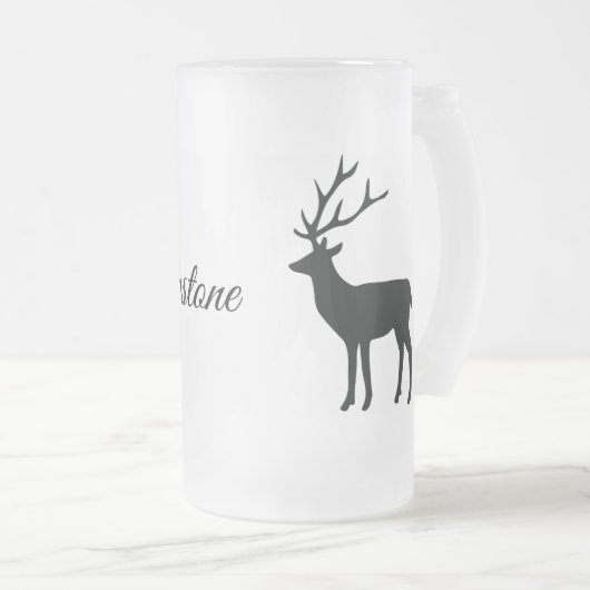 Mattiertes Tasse-Yellowstone-Hirsch Mattglas Bierglas (VorderseiteRechts)