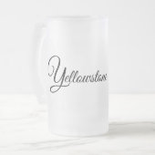 Mattiertes Tasse-Yellowstone-Hirsch Mattglas Bierglas (Vorderseite Links)