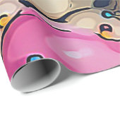 Mattiertes Tierkochtmuster Geschenkpapier (Rolleneckpunkt)