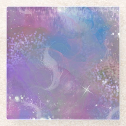 Mattiertes Träumen Glasuntersetzer (Vorderseite)