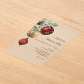 Mattiertes Weihnachts-Party Acryleinladungen (Ablage )