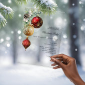 Mattiertes Weihnachts-Party Acryleinladungen