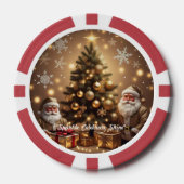 "Mattiertes Winterwunderland" Pokerchips (Vorderseite)